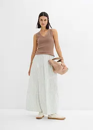 Jupe longue rayée, 100% coton, bonprix
