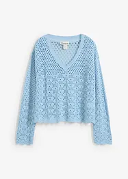 Pull léger en maille ajourée, bonprix