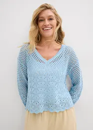 Pull léger en maille ajourée, bonprix