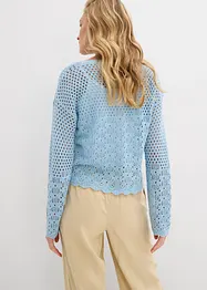 Pull léger en maille ajourée, bonprix