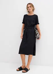 Robe midi avec ceinture et manches à finitions élastiquées, bonprix