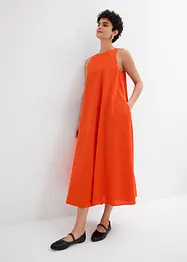 Robe midi évasée en viscose mélangée, bonprix