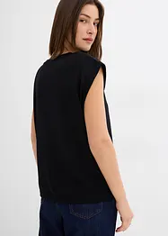 Top à épaulettes en viscose mélangée, bonprix