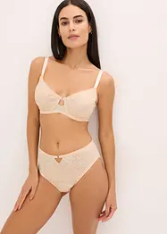 Soutien-gorge minimiseur à armatures et dentelle Lurex bicolore, bonprix