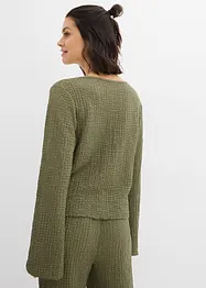Gilet en crêpe jersey texturé, bonprix