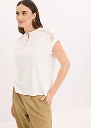 T-shirt à empiècement dentelle, bonprix