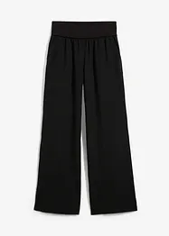 Pantalon palazzo à bords-côtes, bonprix