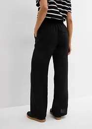Pantalon palazzo à bords-côtes, bonprix