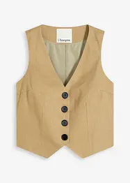 Gilet sans manches en lin majoritaire, bonprix