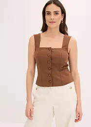 Top blouse boutonné, bonprix