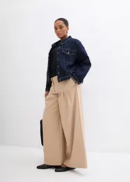 Pantalon à pinces taille haute en viscose mélangée, bonprix