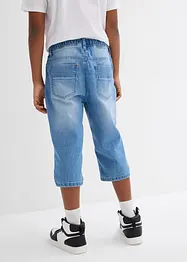 Bermuda long en jean, taille extensible, slim, bonprix