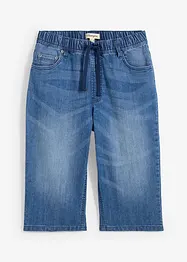 Bermuda long en jean, taille extensible, slim, bonprix
