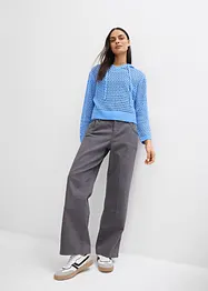 Pull ajouré à capuche, bonprix
