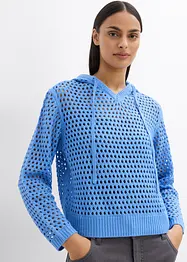Pull ajouré à capuche, bonprix