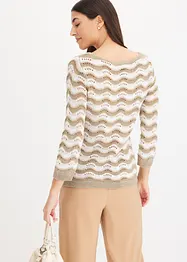 Pull en maille ajourée, bonprix