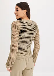 Gilet en maille ajourée, bonprix