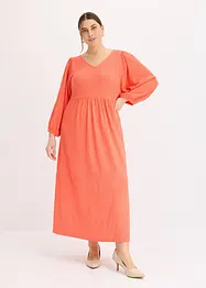 Robe midi en jersey texturé, bonprix