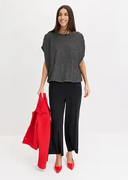 T-shirt en lurex avec drapé, bonprix