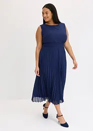 Robe en crêpe avec jupe plissée, bonprix