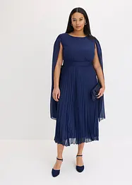 Robe en crêpe avec jupe plissée, bonprix