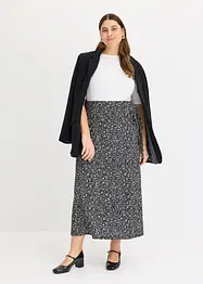 Jupe en jersey crêpe texturé, bonprix