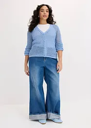 Gilet en maille ajourée, bonprix