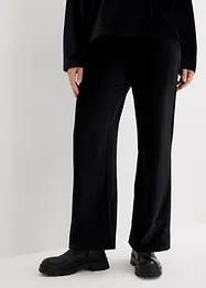 Pantalon ample en velours côtelé jersey, taille extensible, bonprix