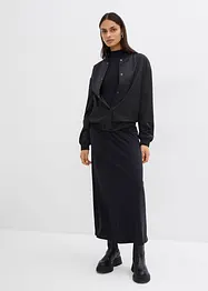 Robe longue en matière douce, bonprix