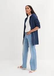 Long sweat zippé avec poches zippées, bonprix