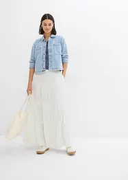 Jupe longue rayée, 100% coton, bonprix