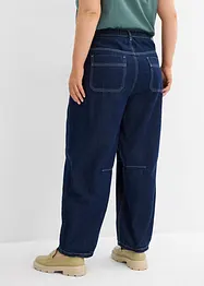 Jean Balloon taille haute et élastiquée, ultra doux, raccourci, bonprix