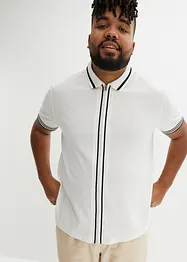 Polo zippé en maille piquée 100% coton, bonprix