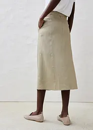 Jupe et ceinture à nouer (ens. 2 pces), 100% lin, bonprix