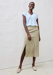Jupe et ceinture à nouer (ens. 2 pces), 100% lin, bonprix