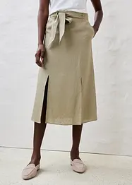 Jupe et ceinture à nouer (ens. 2 pces), 100% lin, bonprix