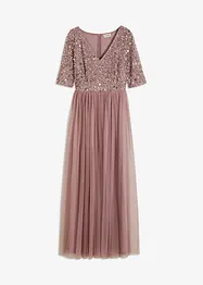 Robe longue avec haut brodé de sequins, bonprix