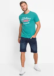 Bermuda confortable en jean et molleton, Regular, bonprix