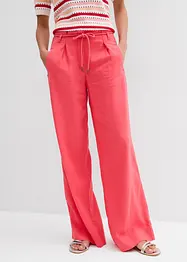 Pantalon paper bag en lin mélangé léger, bonprix