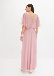 Robe longue en tulle fin avec sequins brodés, bonprix