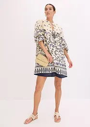 Robe courte bohème, aspect lin, bonprix