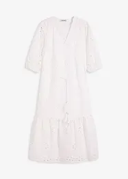 Robe midi à broderies anglaises, bonprix