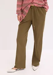 Pantalon large et texturé, bonprix