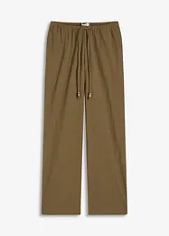 Pantalon large et texturé, bonprix