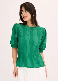 T-shirt en broderie anglaise avec volants, bonprix