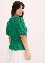 T-shirt en broderie anglaise avec volants, bonprix