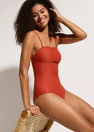Maillot 1 pièce sculptant en matière texturée, maintien modéré, bonprix