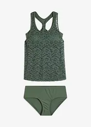 Tankini (ens. 2 pces) en dentelle, bonprix