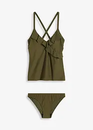 Tankini (ens. 2 pces) à volants, bonprix