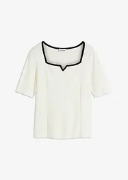 Pull  en maille fine avec bande contrastante, bonprix